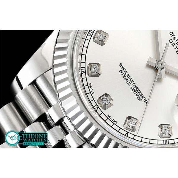 Rolex - DJ2 41mm Jub Flt SS/SS Silver Wht Diam Noob A3235