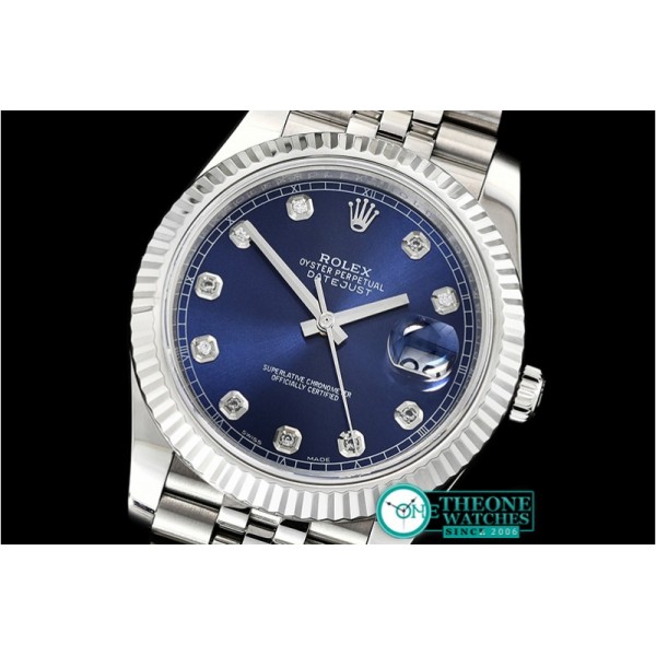 Rolex - DJ2 41mm Jub Flt SS/SS Blue Diam Noob A3235