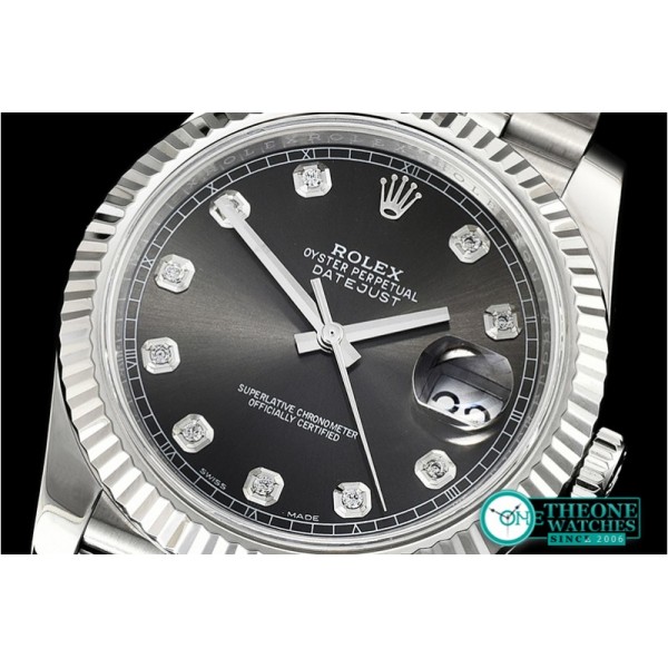 Rolex - DJ2 41mm Jub Flt SS/SS Grey Diam Noob A3235