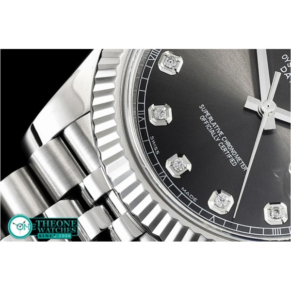 Rolex - DJ2 41mm Jub Flt SS/SS Grey Diam Noob A3235