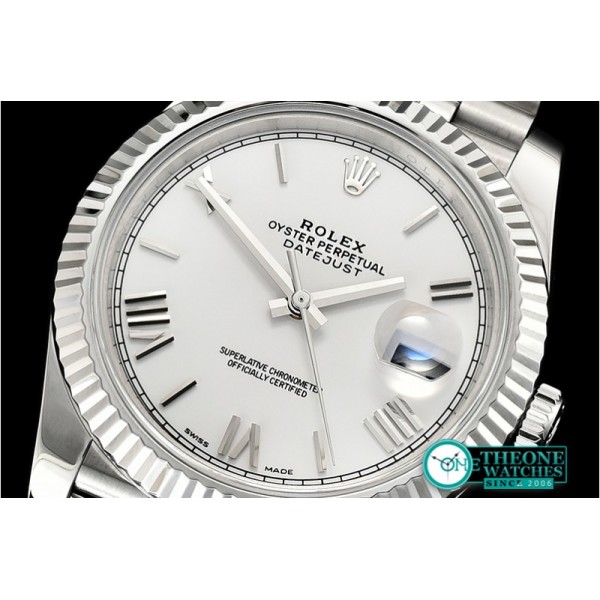 Rolex - DJ2 41mm Jub Flt SS/SS Pearl White/Roman Noob A3235