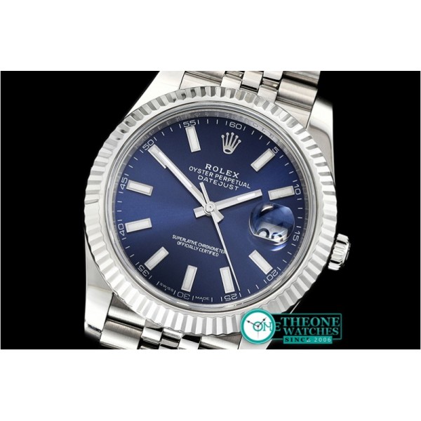 Rolex - DJ2 41mm Jub Flt SS/SS Blue/Stick Noob A3235