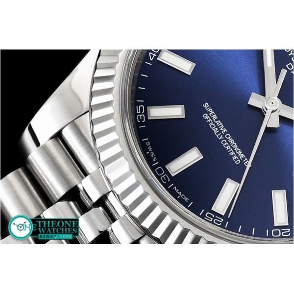 Rolex - DJ2 41mm Jub Flt SS/SS Blue/Stick Noob A3235