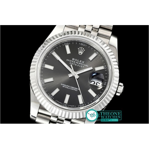 Rolex - DJ2 41mm Jub Flt SS/SS Grey/Stick Noob A3235