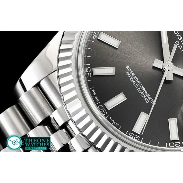 Rolex - DJ2 41mm Jub Flt SS/SS Grey/Stick Noob A3235