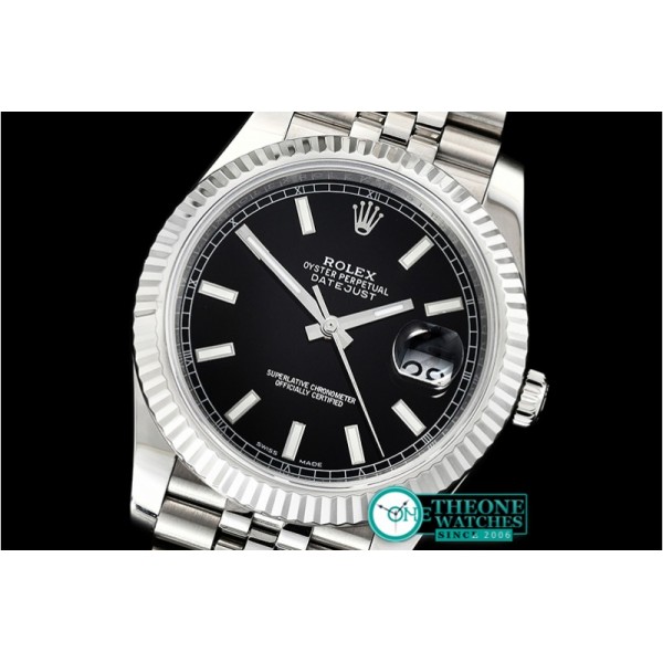 Rolex - DJ2 41mm Jub Flt SS/SS Black/Stick Noob A3235