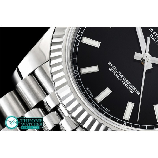 Rolex - DJ2 41mm Jub Flt SS/SS Black/Stick Noob A3235