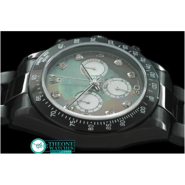 Rolex - PVD/PVD MOP Green Diam Asia 7750 Running Secs @ 6.00