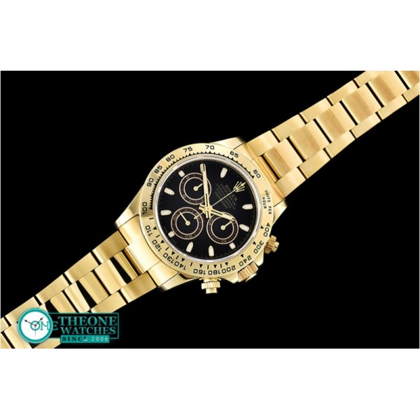 Rolex - Daytona 116508 YG/YG Black/Stick BP A7750 4130 Mod