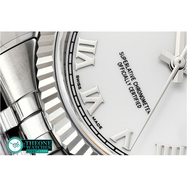 Rolex - DJ 36mm Jub Fluted SS/SS Wht Roman ARF A3135