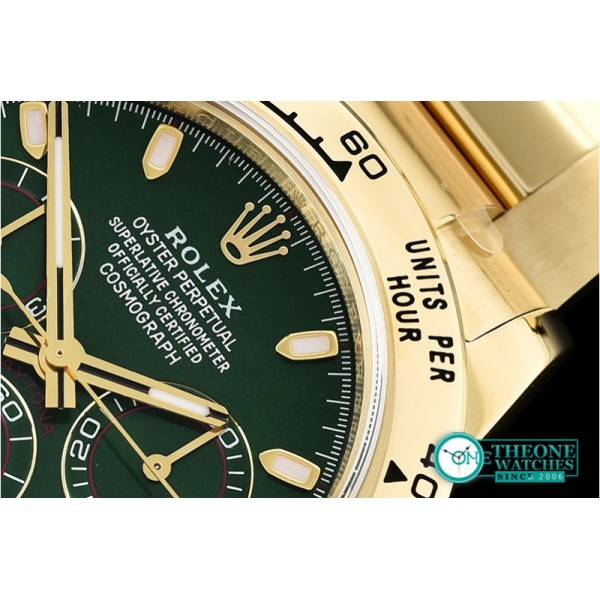 Rolex - Daytona 116508LN YG/YG Green/Stk ARF Asia 4130 Mod