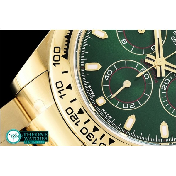 Rolex - Daytona 116508LN YG/YG Green/Stk ARF Asia 4130 Mod