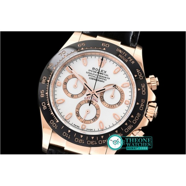 Rolex - Daytona 116515 CER/RG/LE Wht Noob Asia 4130 Mod