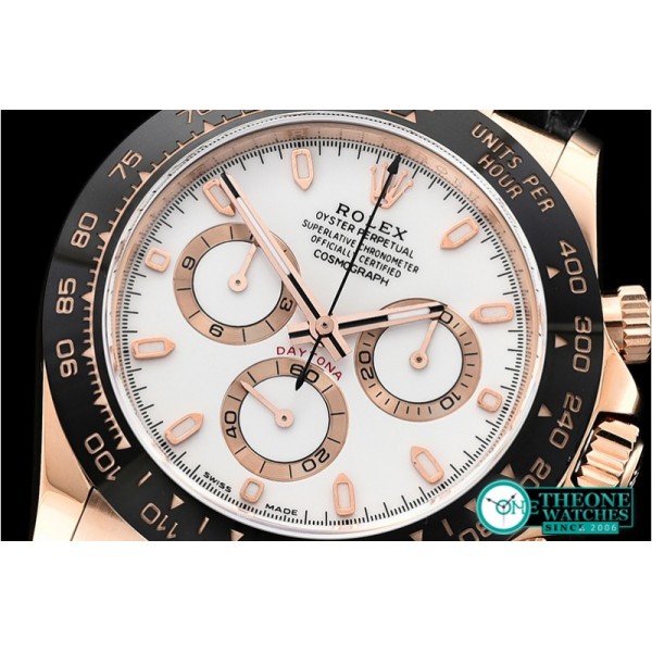 Rolex - Daytona 116515 CER/RG/LE Wht Noob Asia 4130 Mod