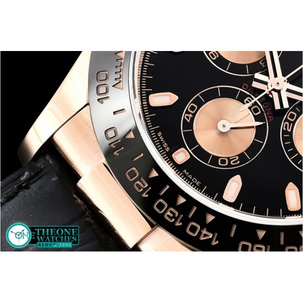 Rolex - Daytona 116515 CER/RG/LE Blk Noob Asia 4130 Mod