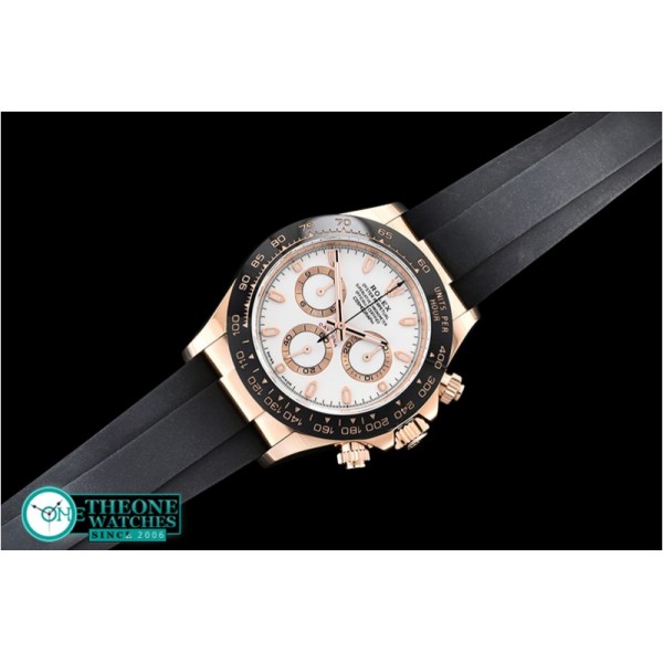 Rolex - Daytona 116515 CER/RG/RU Wht Noob Asia 4130 Mod