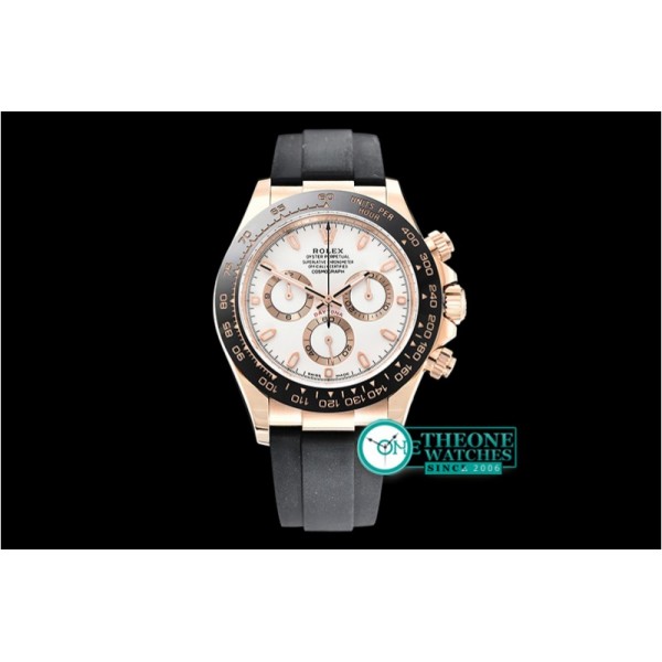 Rolex - Daytona 116515 CER/RG/RU Wht Noob Asia 4130 Mod