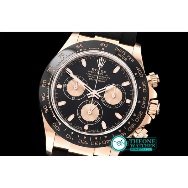 Rolex - Daytona 116515 CER/RG/RU Blk Noob Asia 4130 Mod