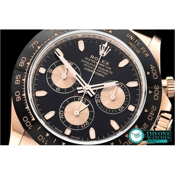 Rolex - Daytona 116515 CER/RG/RU Blk Noob Asia 4130 Mod