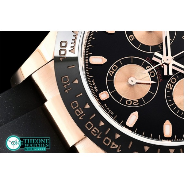 Rolex - Daytona 116515 CER/RG/RU Blk Noob Asia 4130 Mod