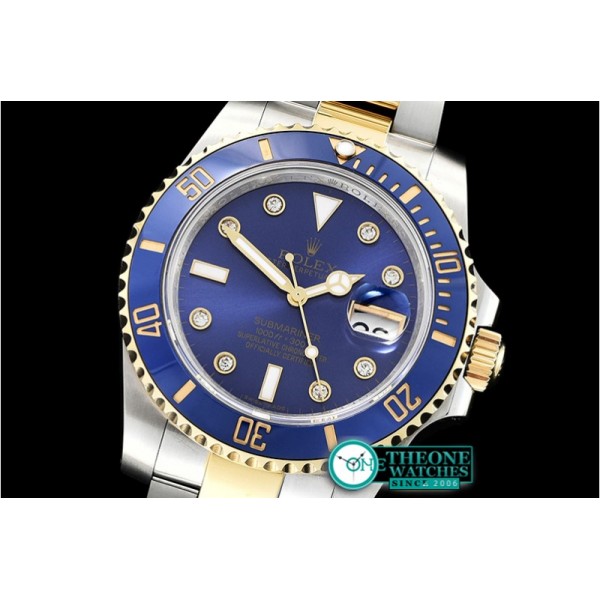 Rolex - Submariner 116613 Cer YG/SS Blue Diam GMF A2836