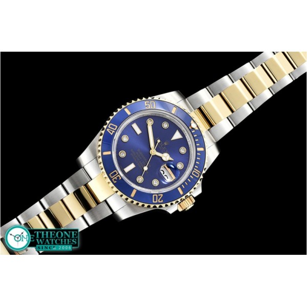 Rolex - Submariner 116613 Cer YG/SS Blue Diam GMF A2836