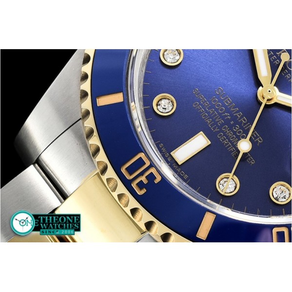 Rolex - Submariner 116613 Cer YG/SS Blue Diam GMF A2836