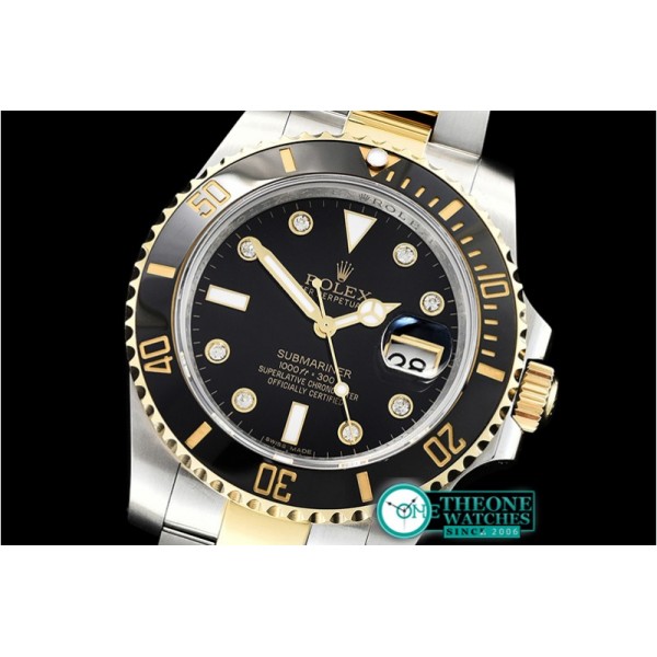 Rolex - Submariner 116613 Cer YG/SS Black Diam GMF A2836