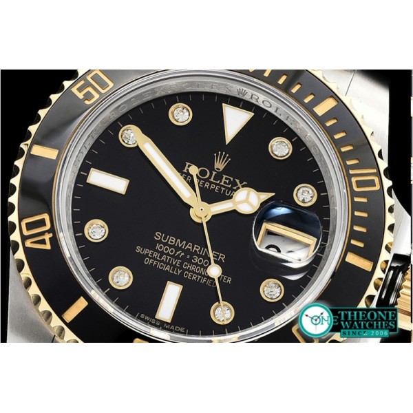 Rolex - Submariner 116613 Cer YG/SS Black Diam GMF A2836