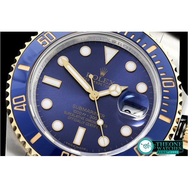 Rolex - Submariner 116613 Cer YG/SS Blue GMF A2836