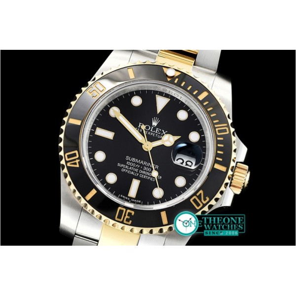 Rolex - Submariner 116613 Cer YG/SS Black GMF Asia 3135