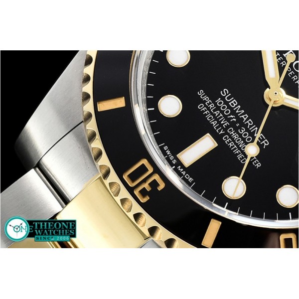 Rolex - Submariner 116613 Cer YG/SS Black GMF Asia 3135