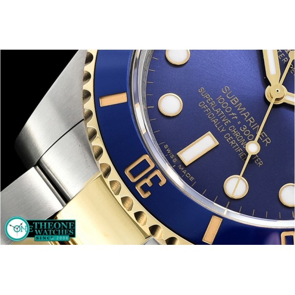 Rolex - Submariner 116613 Cer YG/SS Blue GMF Asia 3135