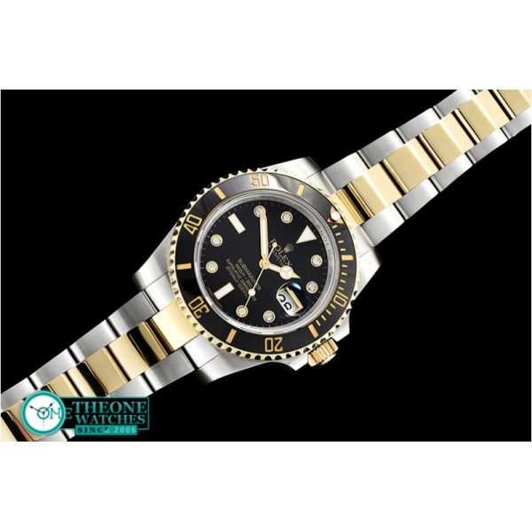 Rolex - Submariner 116613 Cer YG/SS Blk Diam GMF Asia 3135