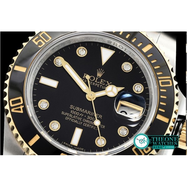 Rolex - Submariner 116613 Cer YG/SS Blk Diam GMF Asia 3135