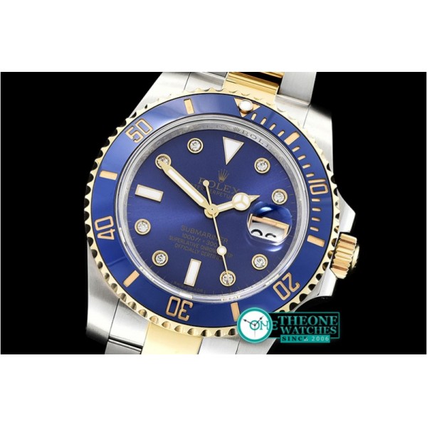 Rolex - Submariner 116613 Cer YG/SS Blue Diam GMF Asia 3135