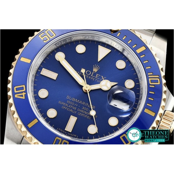 Rolex - Submariner 116613 Wrapped YG/SS Blue Noob V8 A2836