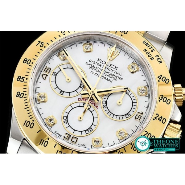 Rolex - Daytona 116523 YG/SS MOP Diam OMF A7750 Mod