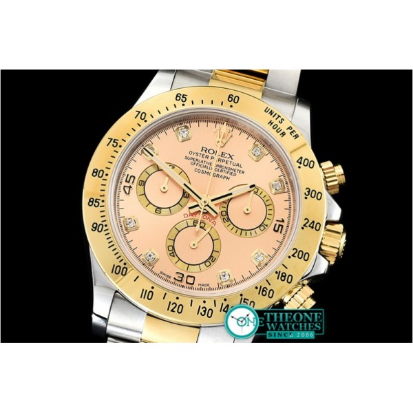 Rolex - Daytona 116523 YG/SS Gold Diam OMF A7750 Mod