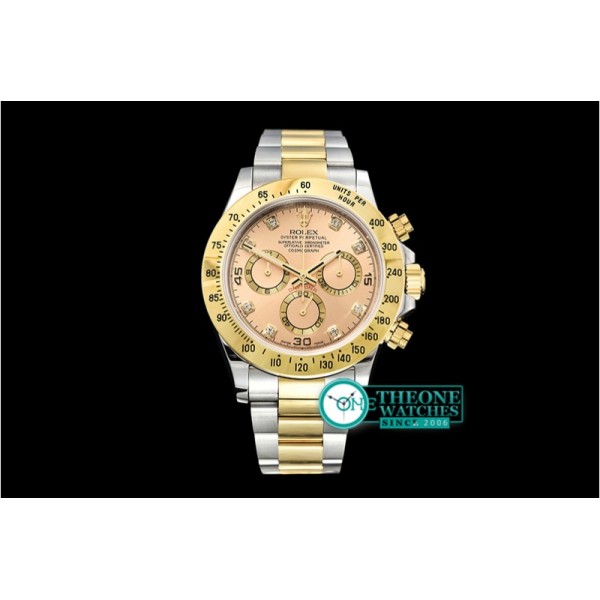 Rolex - Daytona 116523 YG/SS Gold Diam OMF A7750 Mod