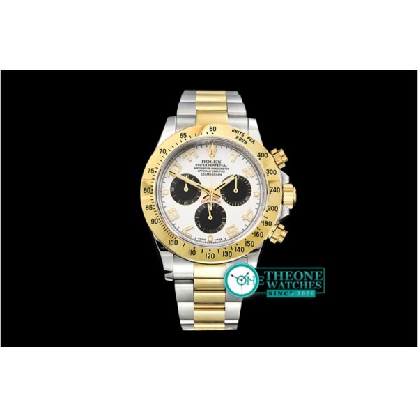 Rolex - Daytona 116523 YG/SS White Num OMF A7750 Mod