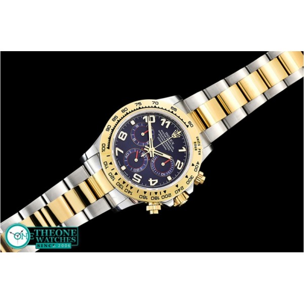 Rolex - Daytona 116523 YG/SS Blue Num OMF A7750 Mod