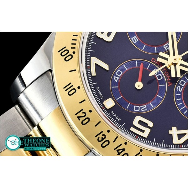 Rolex - Daytona 116523 YG/SS Blue Num OMF A7750 Mod