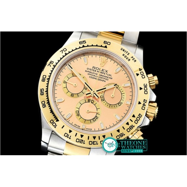 Rolex - Daytona 116523 YG/SS Gold Stk OMF A7750 Mod