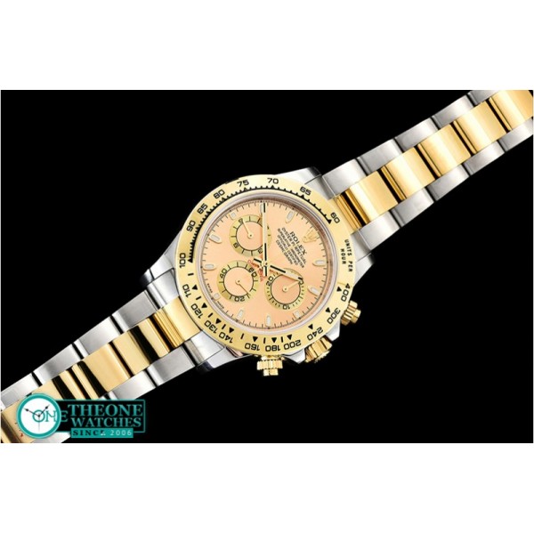 Rolex - Daytona 116523 YG/SS Gold Stk OMF A7750 Mod