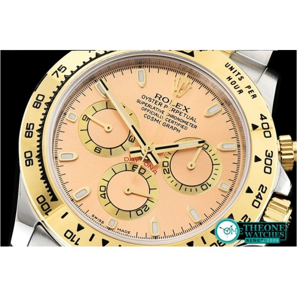 Rolex - Daytona 116523 YG/SS Gold Stk OMF A7750 Mod