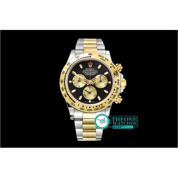 Rolex - Daytona 116523 YG/SS Blk/Gold Stk OMF A7750 Mod