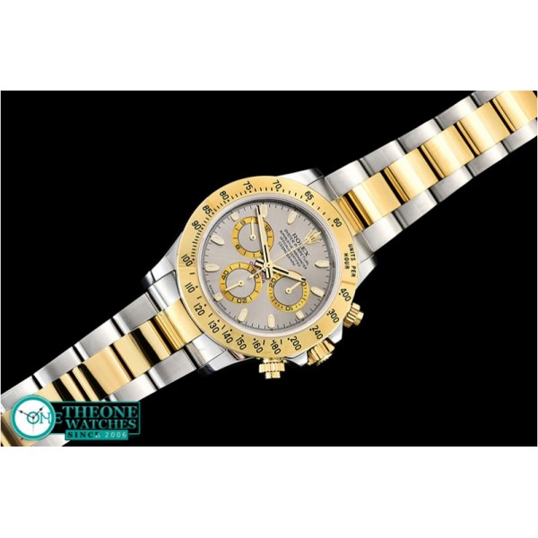 Rolex - Daytona 116523 YG/SS Grey Stk OMF A7750 Mod