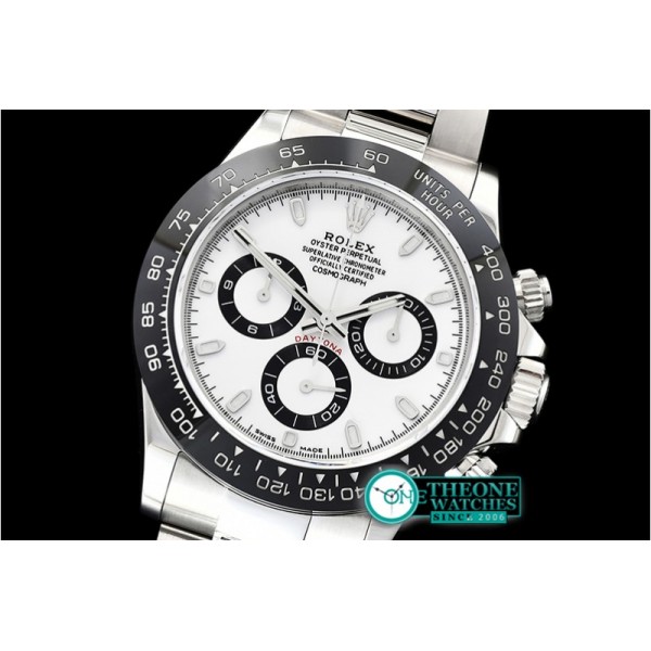 Rolex - Daytona 116500 CER/SS White 904L Noob Asia 4130 Mod