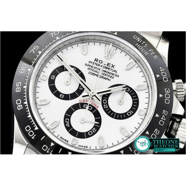 Rolex - Daytona 116500 CER/SS White 904L Noob Asia 4130 Mod